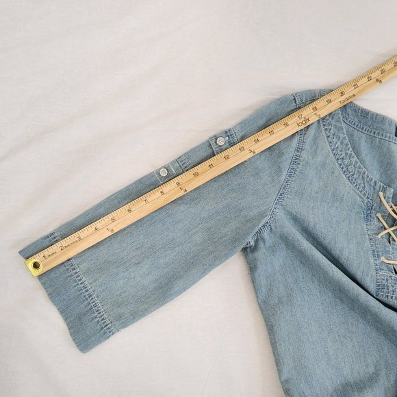 Vintage LRL JEANS CO. RALPH LAUREN Denim Tunic/Shirt Loose Fit Size M Exc. Cond. - Picture 16 of 16
